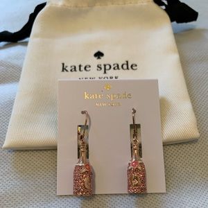 NWT Kate Spade "Make Magic" champagne earrings